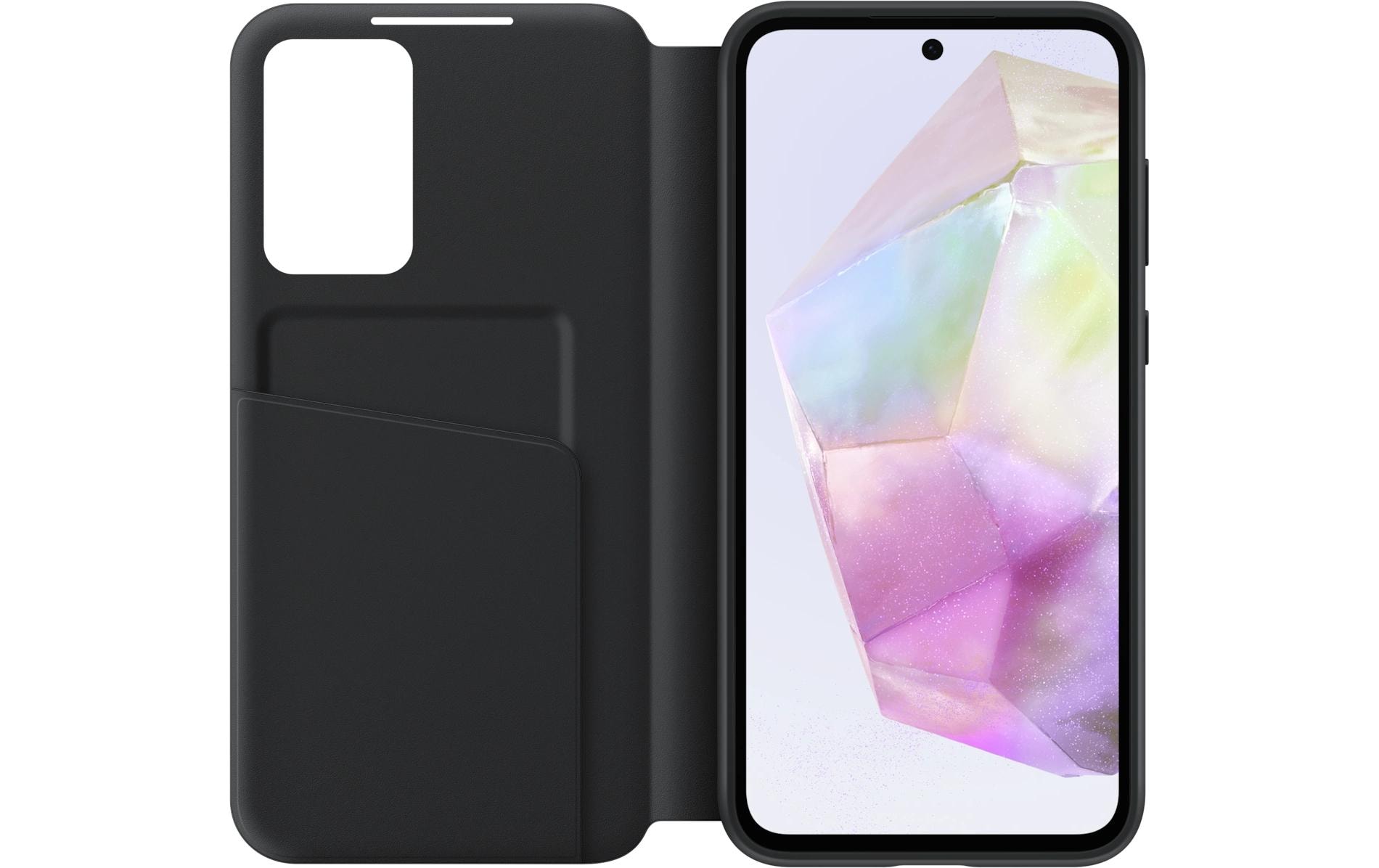 Book Cover Smart View Galaxy A35 5G SchwarzSchutzhülle mit Sichtfenster für das Samsung Galaxy A35 5G