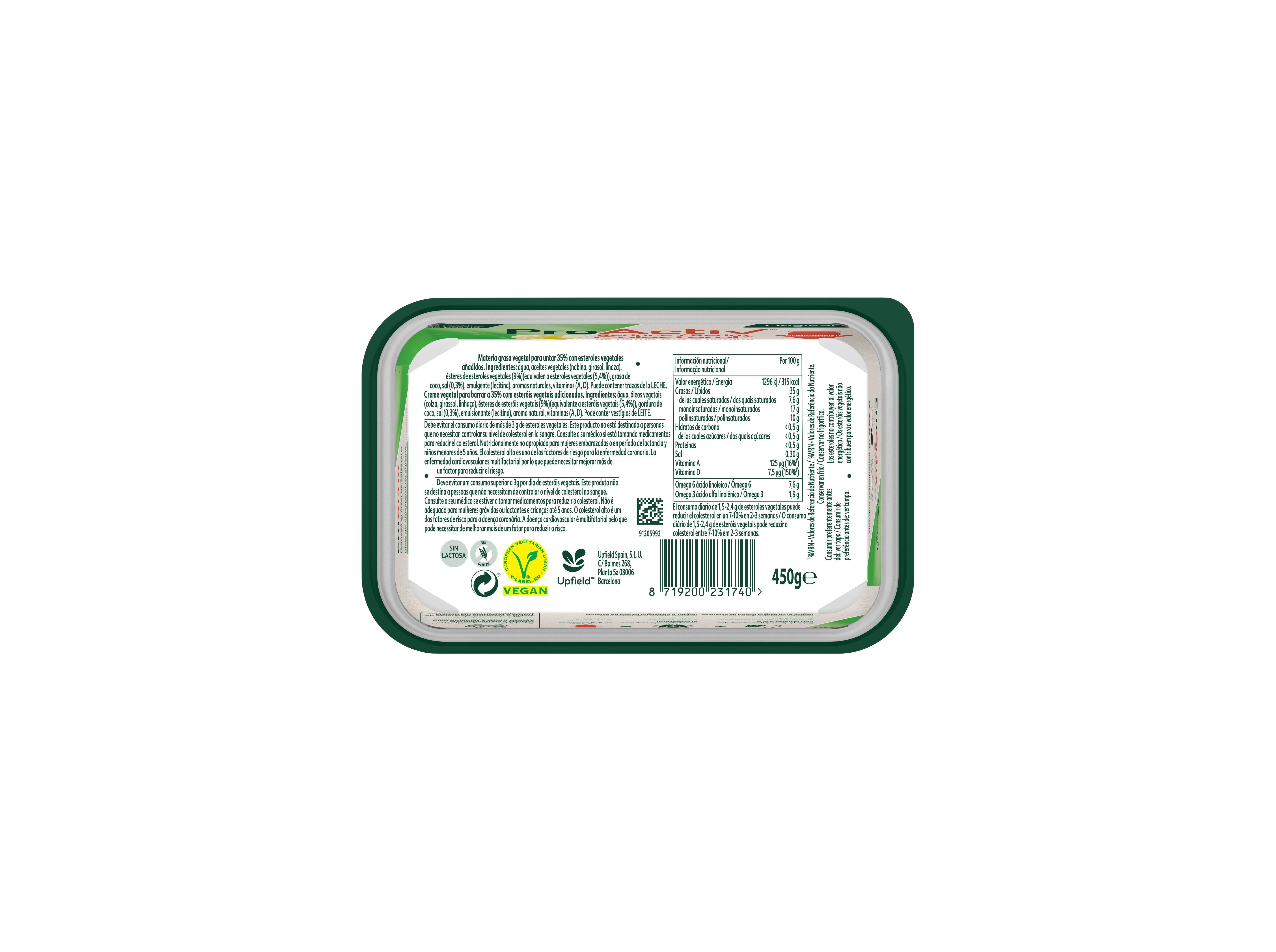 CREME BECEL VEGETAL PARA BARRAR PRO ACTIV 450G