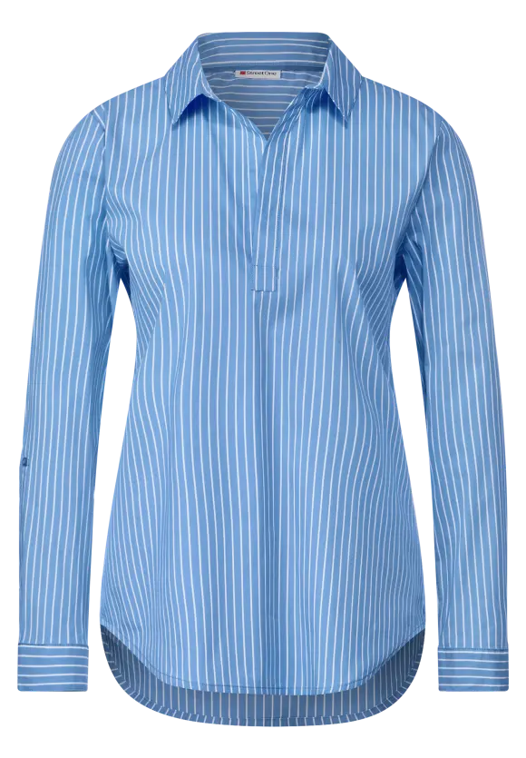 Gestreifte Longbluse - light spring blue