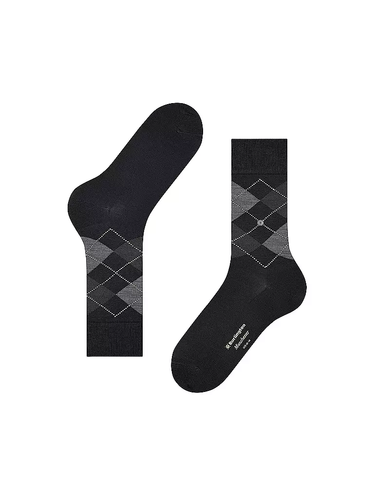 BURLINGTON Herren Socken 40-46 MANCHESTER black schwarz