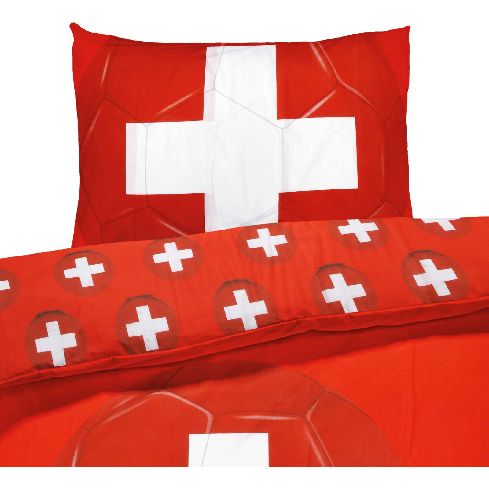Bettwäsche Renforcé Schweiz rot