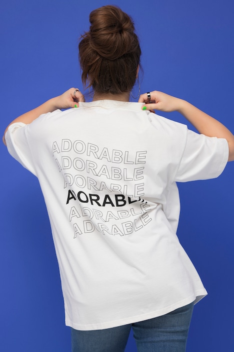 T-Shirt, oversized, Rücken Print