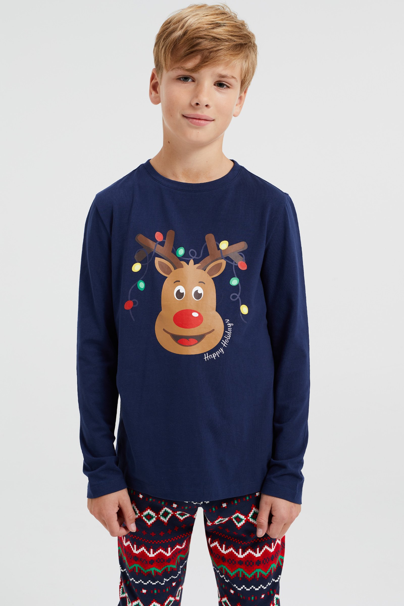 Jongens pyjamaset met dessin WE Fashion Donkerblauw
