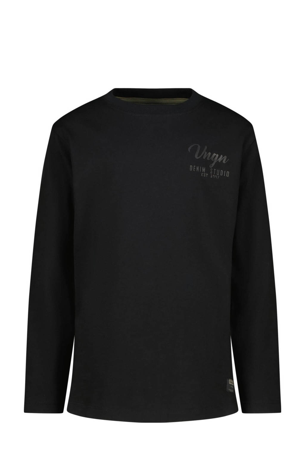 Vingino longsleeve Jiedo met backprint zwart