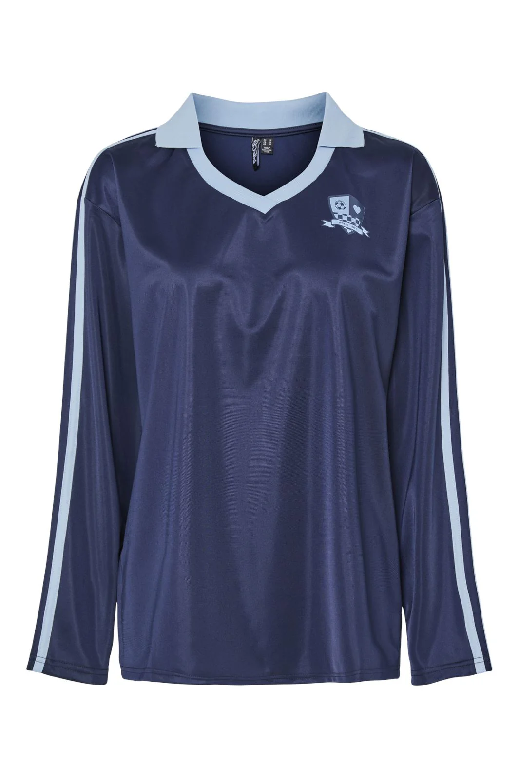 Pieces Pcgrace Ls Polo Shirt Fsy 4756341 maritime blue cashmere blue stripe