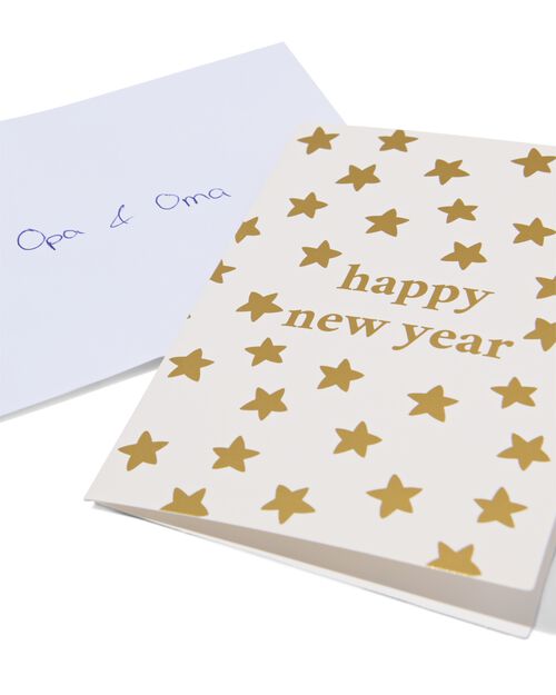 10 cartes de vœux de Nouvel An avec enveloppe