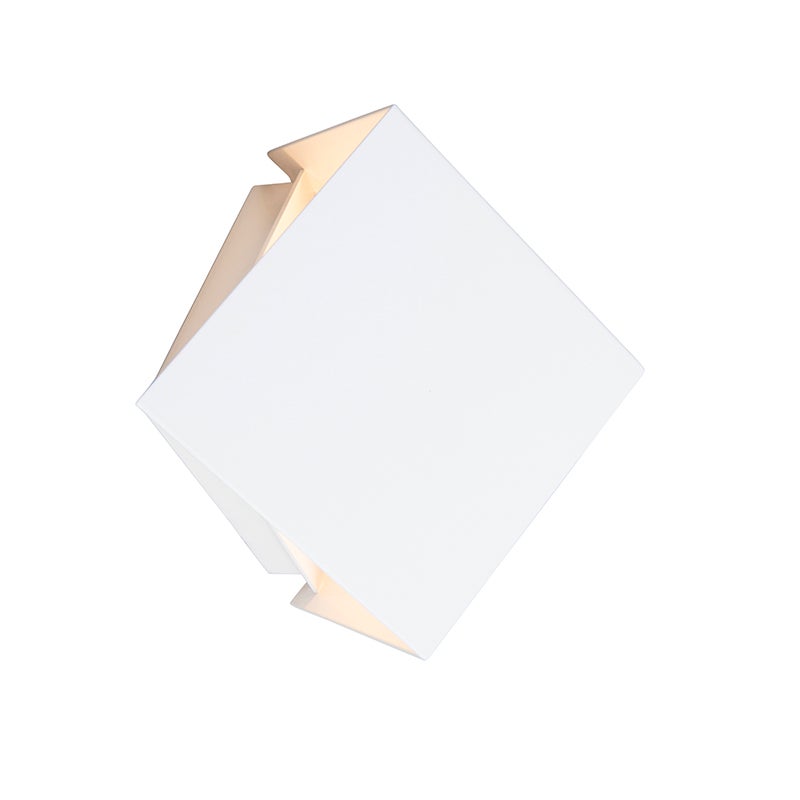 Moderne witte wandlamp - Kubus