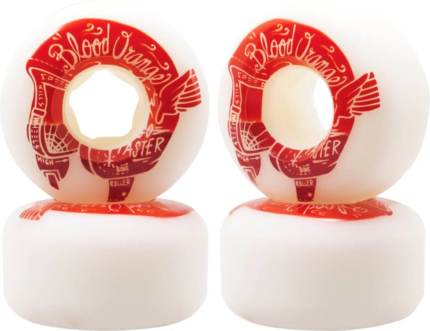 Blood Orange Street Raw Rounded 99A Cruiser Board Hjul 4-Pak - Skateboards