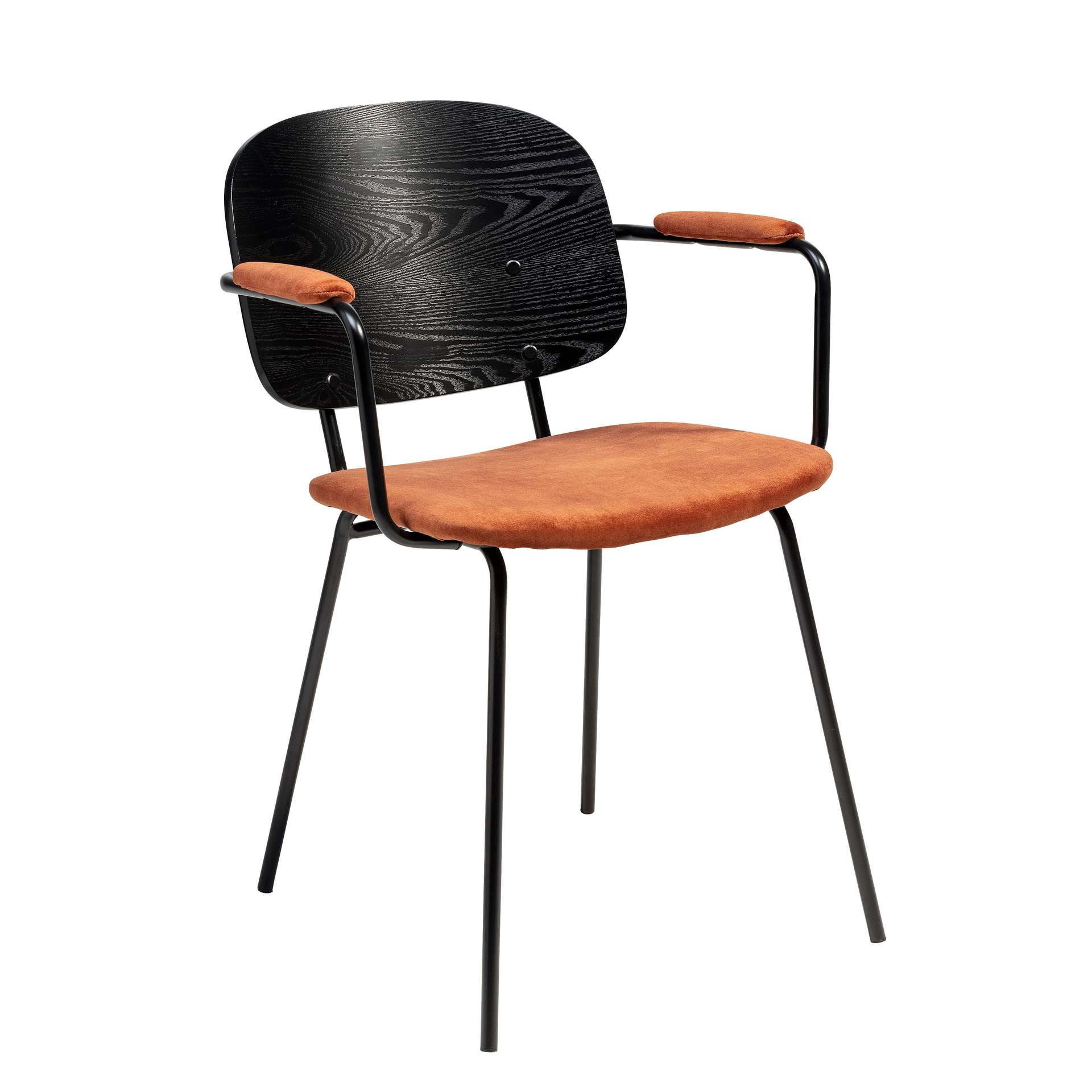 Carina eetkamerstoel roest velours