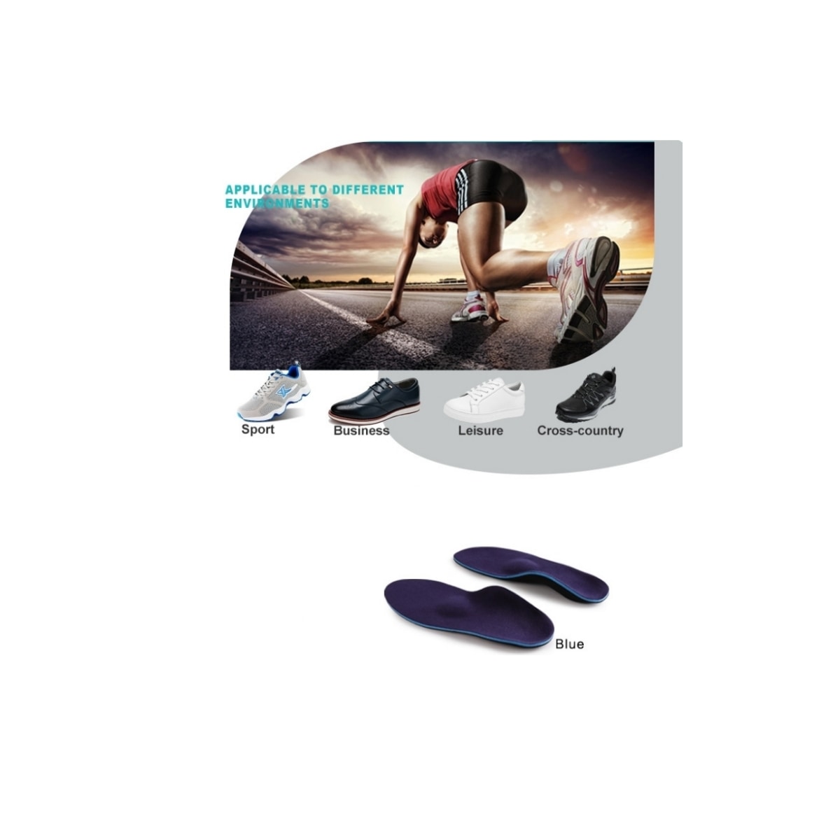 Anti-slip Arch Support-innleggssåler XL