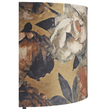 Lampenkap Velours barok bloemØ30x21cm