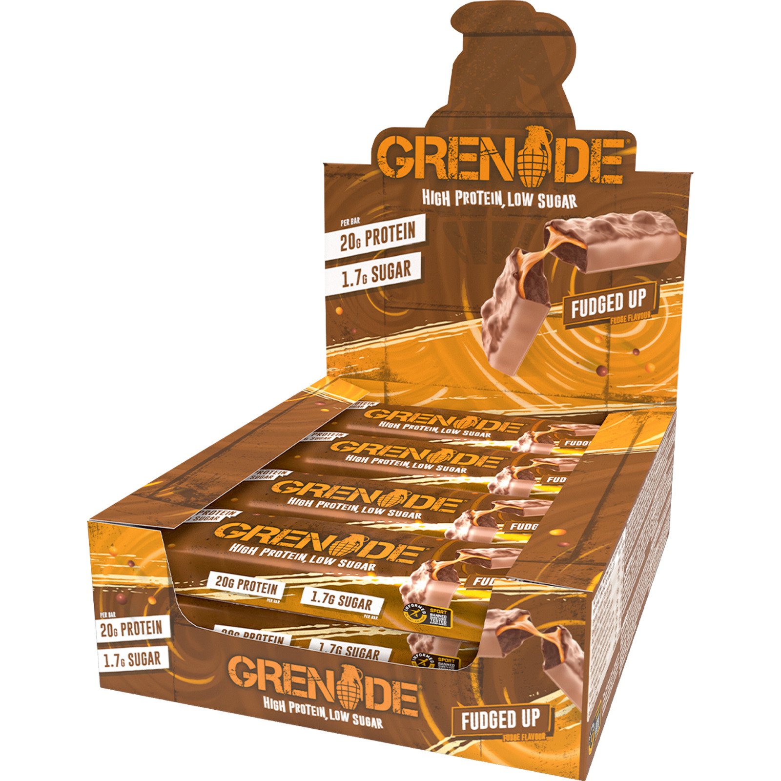 Grenade High-Protein Riegel Fudged up 12 x 60 g