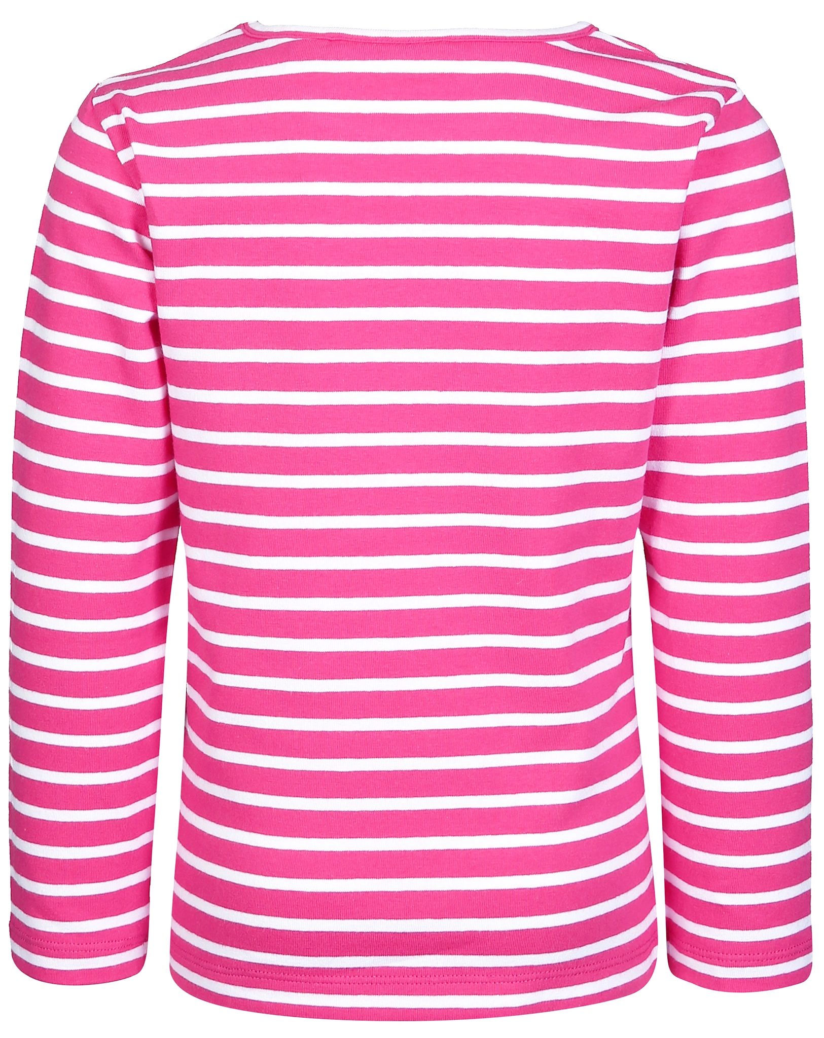 Langarmshirt SMALL HEART gestreift in pink/weiß