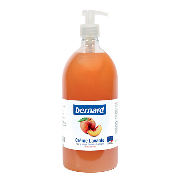 Savons crème Bernard parfum pêche 1 L, lot de 4