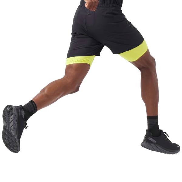 Short running ODLO ZEROWEIGHT 5 INCH 2IN1 SHORTS BLACK-EVENING PRIMROSE