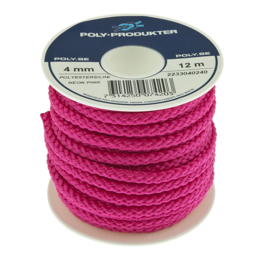 POLYESTERSILKELINE POLY-PRODUKTER Ø4MMX12M NEON ROSA