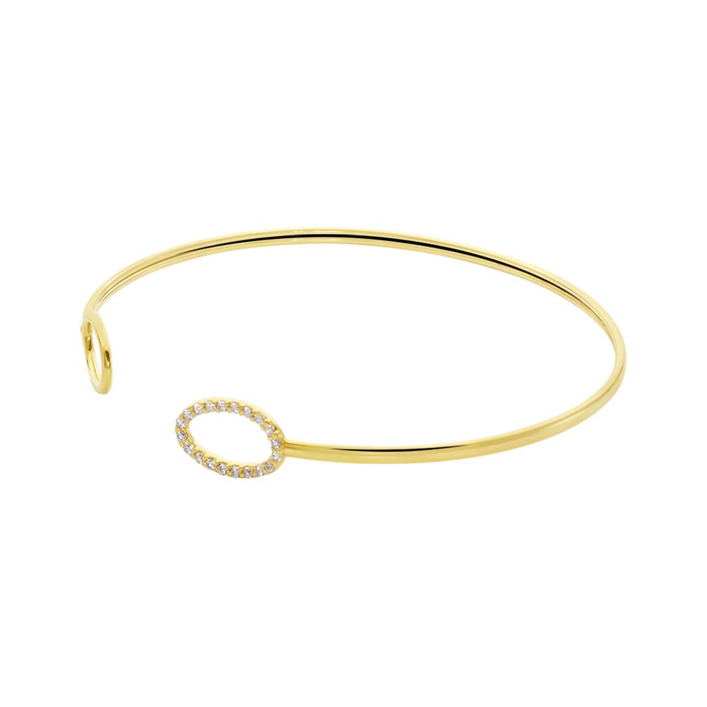 Bracelet Jonc Seth Or Jaune Oxyde De Zirconium