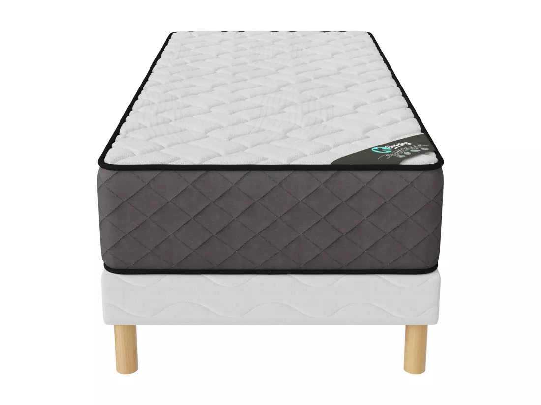 Ensemble matelas Hôtel Confort + sommier 90x190 hauteur 30cm