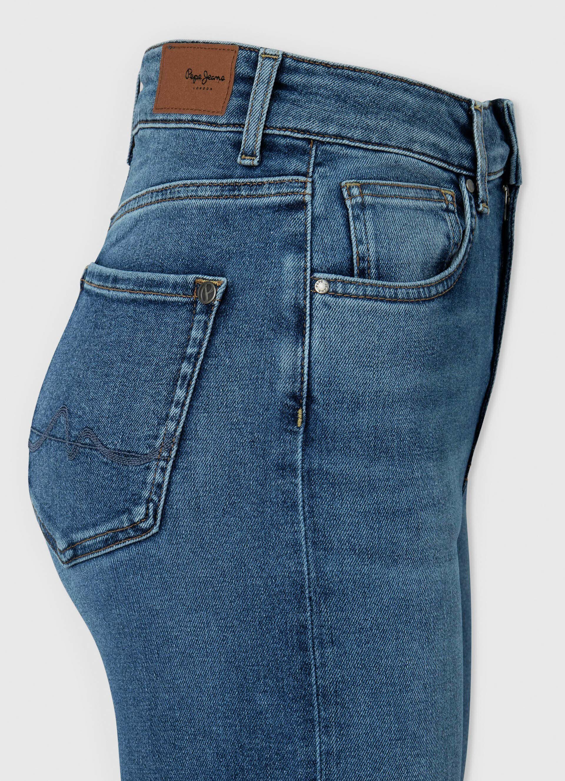 JEAN LEXA SKY FIT ANCHO TIRO ALTO - jeans