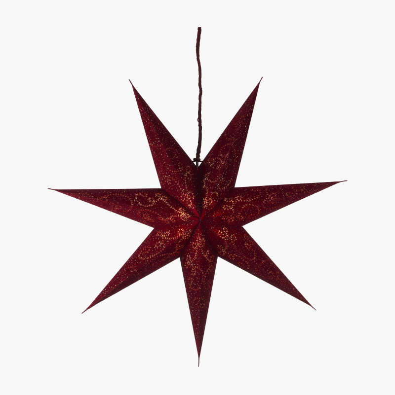 Adventsstjerne mørkerød, 60 cm