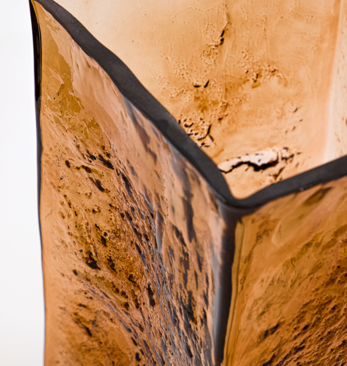 House Doctor - Vase - Square - Glas - Amber - 30 CM