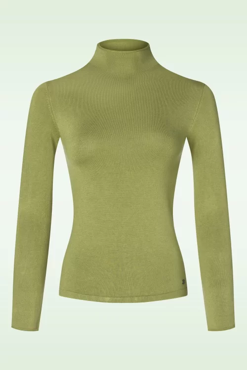Surkana Mel perkins halslijn jumper in peergroen