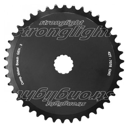 PLATEAU VAE-E-BIKE DIRECT MOUNT POUR BOSCH STRONGLIGHT -3- 42DTS MONO NOIR  ALU (PLATEAU PLEIN 3ème GENERATION)