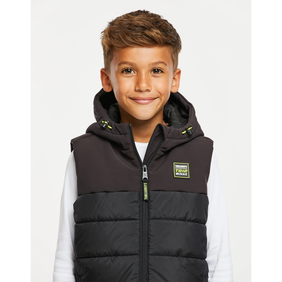 Threadboys Weste Gillet Bowie Padded Black