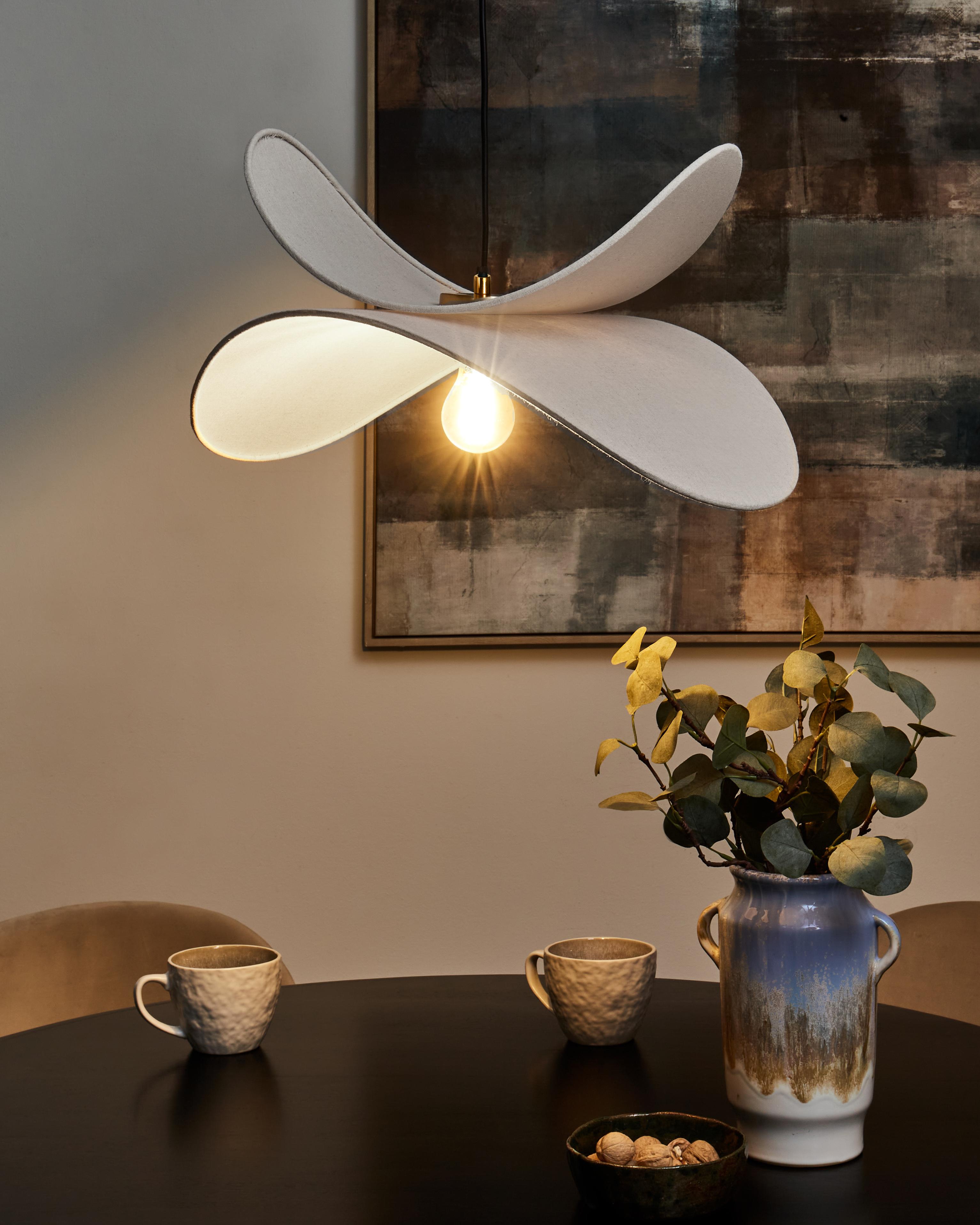Hanglamp MASCOTA Linnen Lichtgrijs