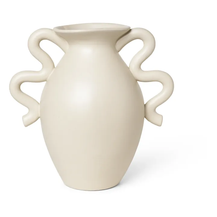 Ferm Living Vase Verso en grès  | Crème