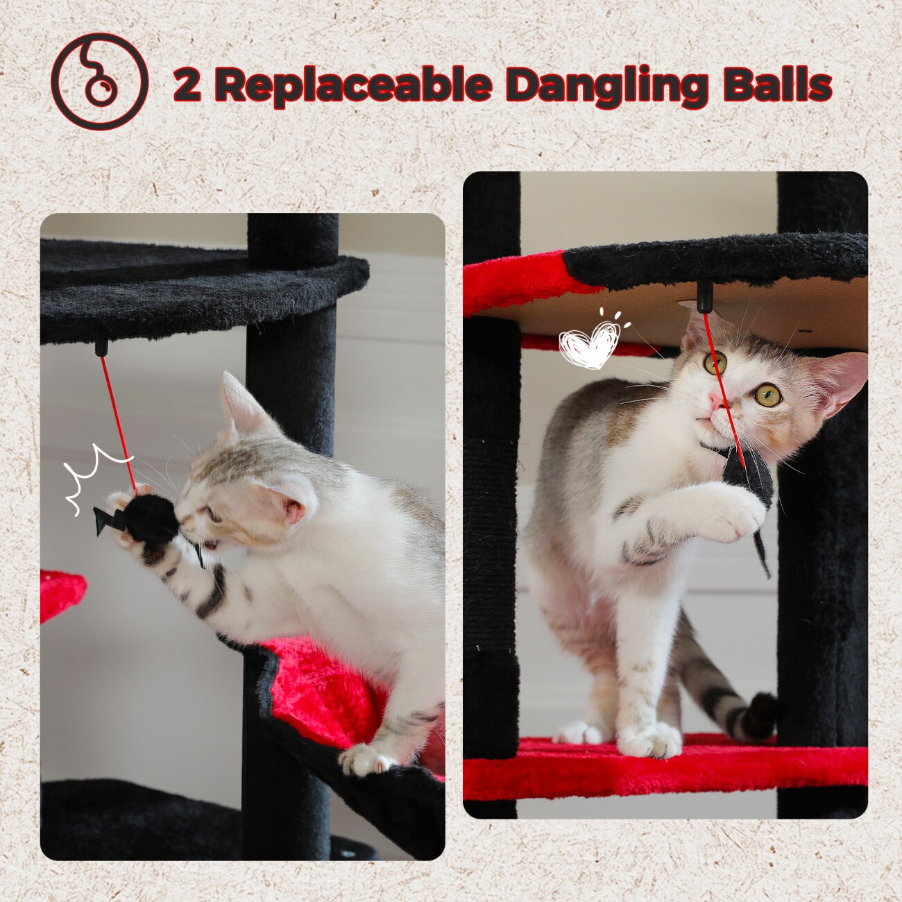 Pawz Road Deckenhoher Katzenbaumturm verstellbar