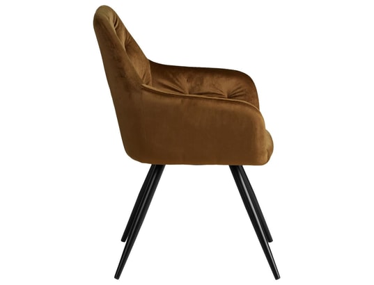 HOMESTYLE4U - Meuble de rangement enfant Chaise salle à manger velours marron design moderne