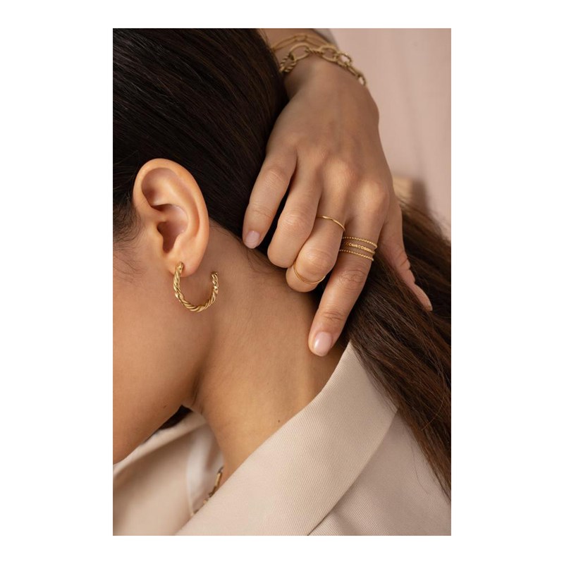 Bague ajustable en acier dorée