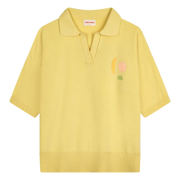 Bobo Choses Pull col Polo Coton Bio - Collection Femme  | Jaune
