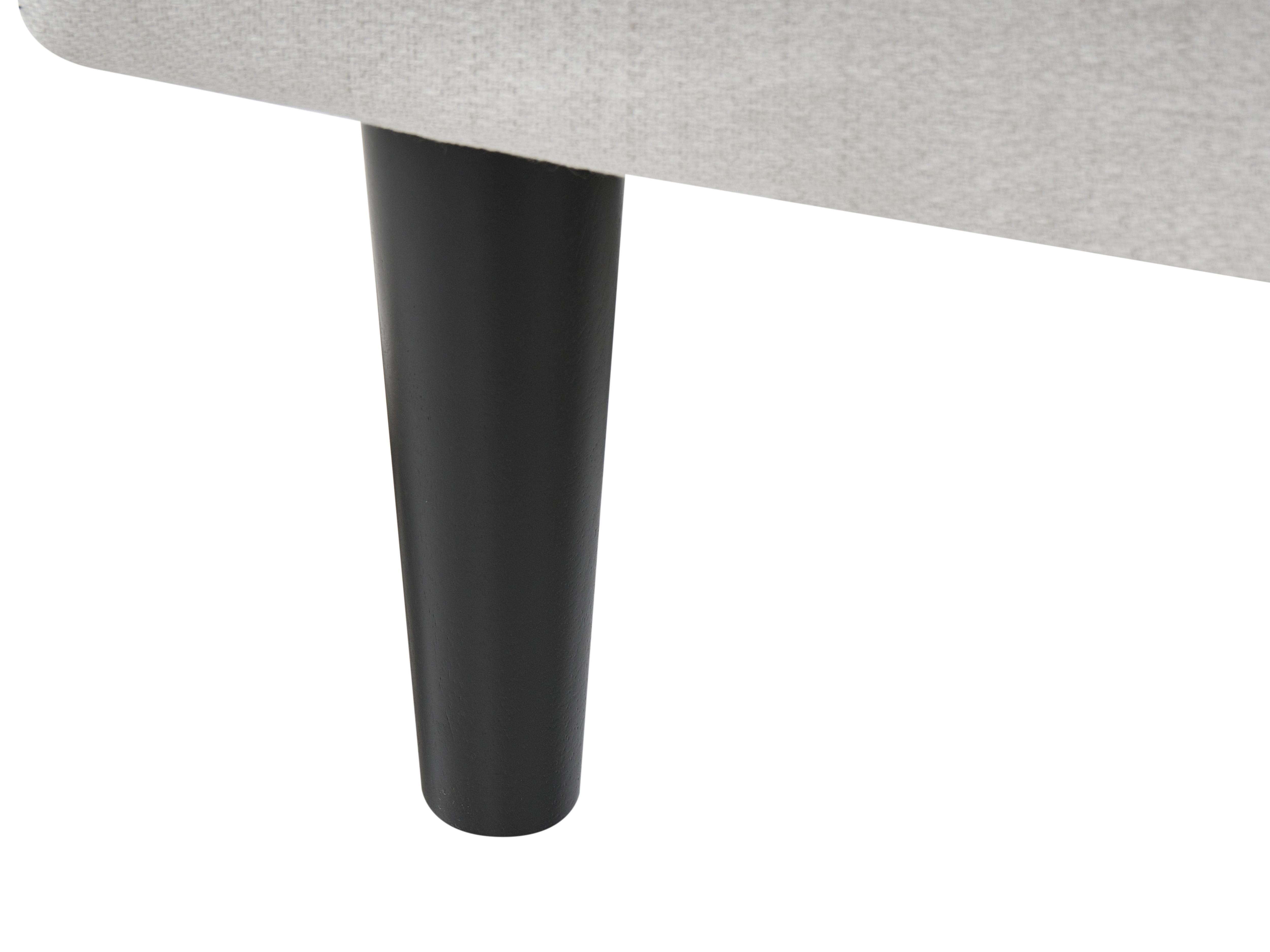 Rechtszijdige chaise longue YVOIRE Stof Gebroken wit