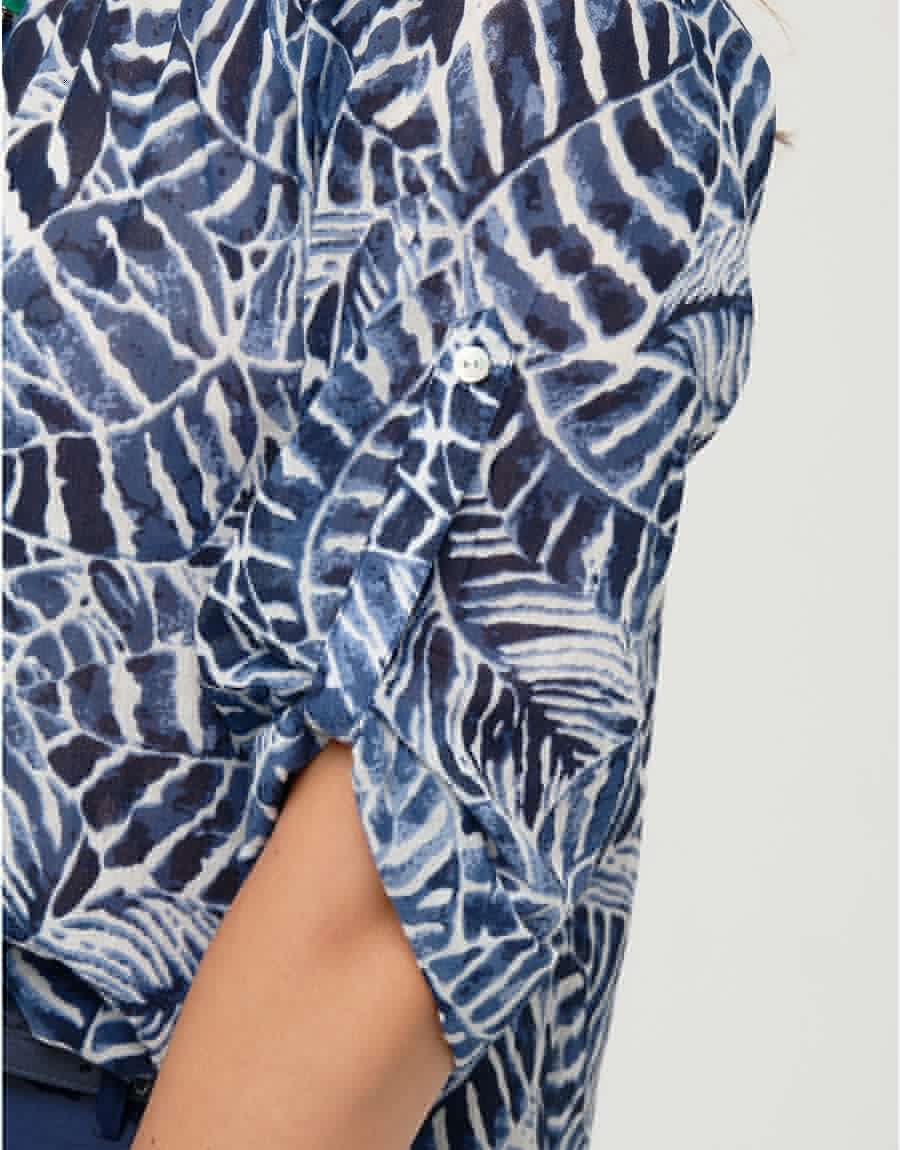 Blouse bleue 100% coton
