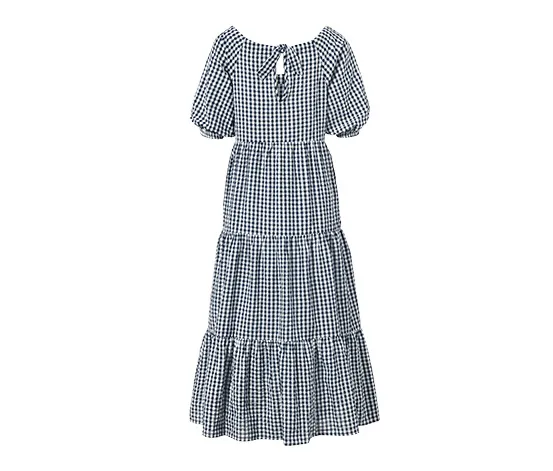 Kariertes Maxikleid