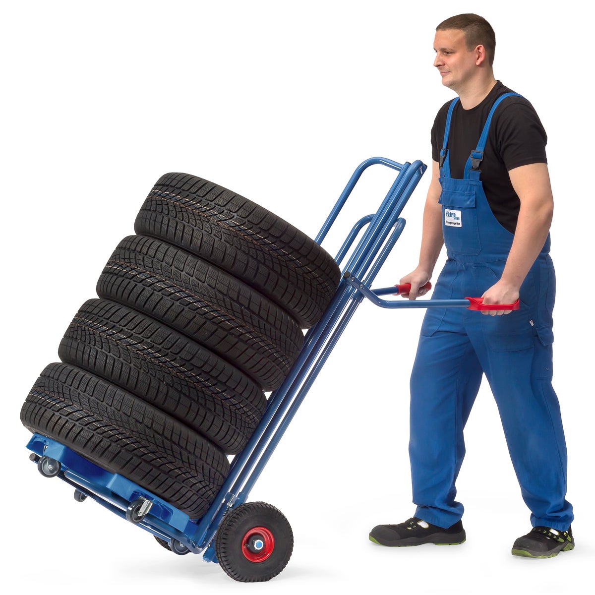 Fetra bandenwagen, massief rubber, draagvermogen 180 kg