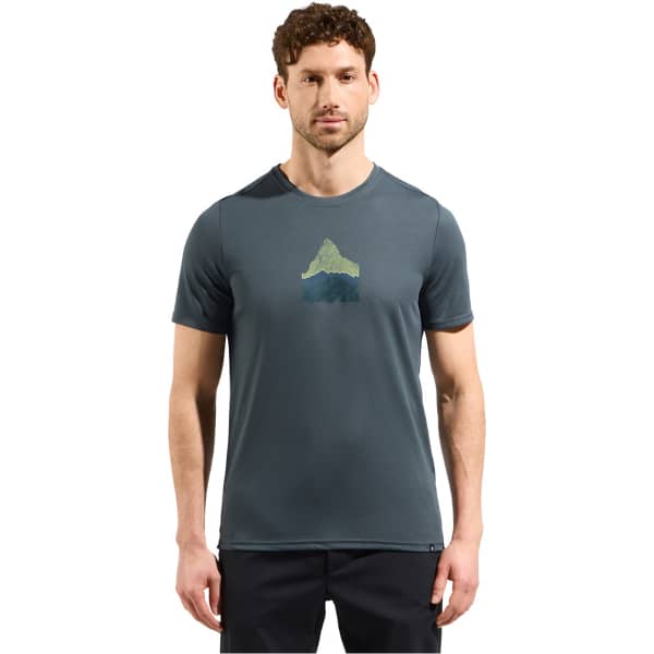 T-shirt randonnée ODLO F-DRY MOUNTAIN CREW NECK S/S DARK SLATE