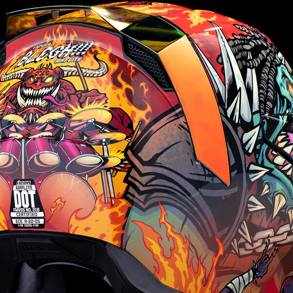 Icon - Casque Airflite MIPS® Blegh™ Rouge / Multicolore