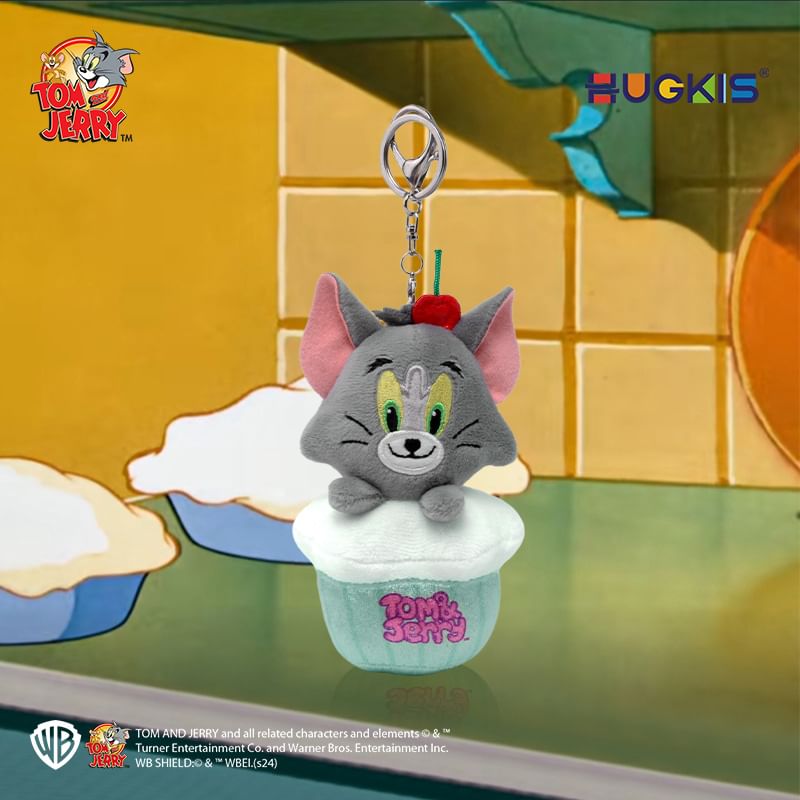 HUGKIS - Tom & Jerry Cupcake Pluche Tashanger Sleutelhanger (Verschillende Ontwerpen)