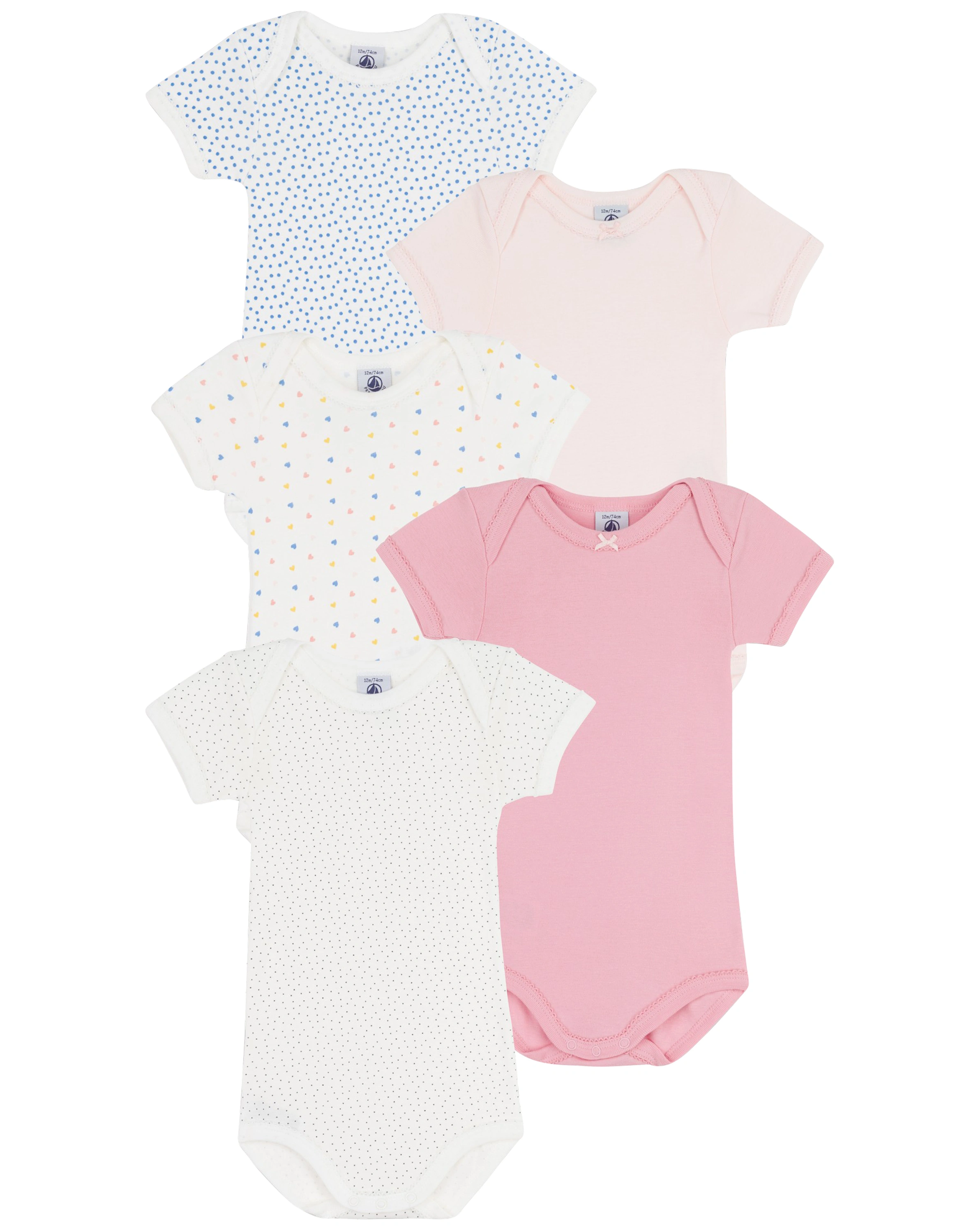 Kurzarmbody MINI JOLIE 5er-Pack in multico