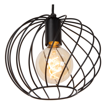 Lucide hanglamp Danza zwart Ø25 cm