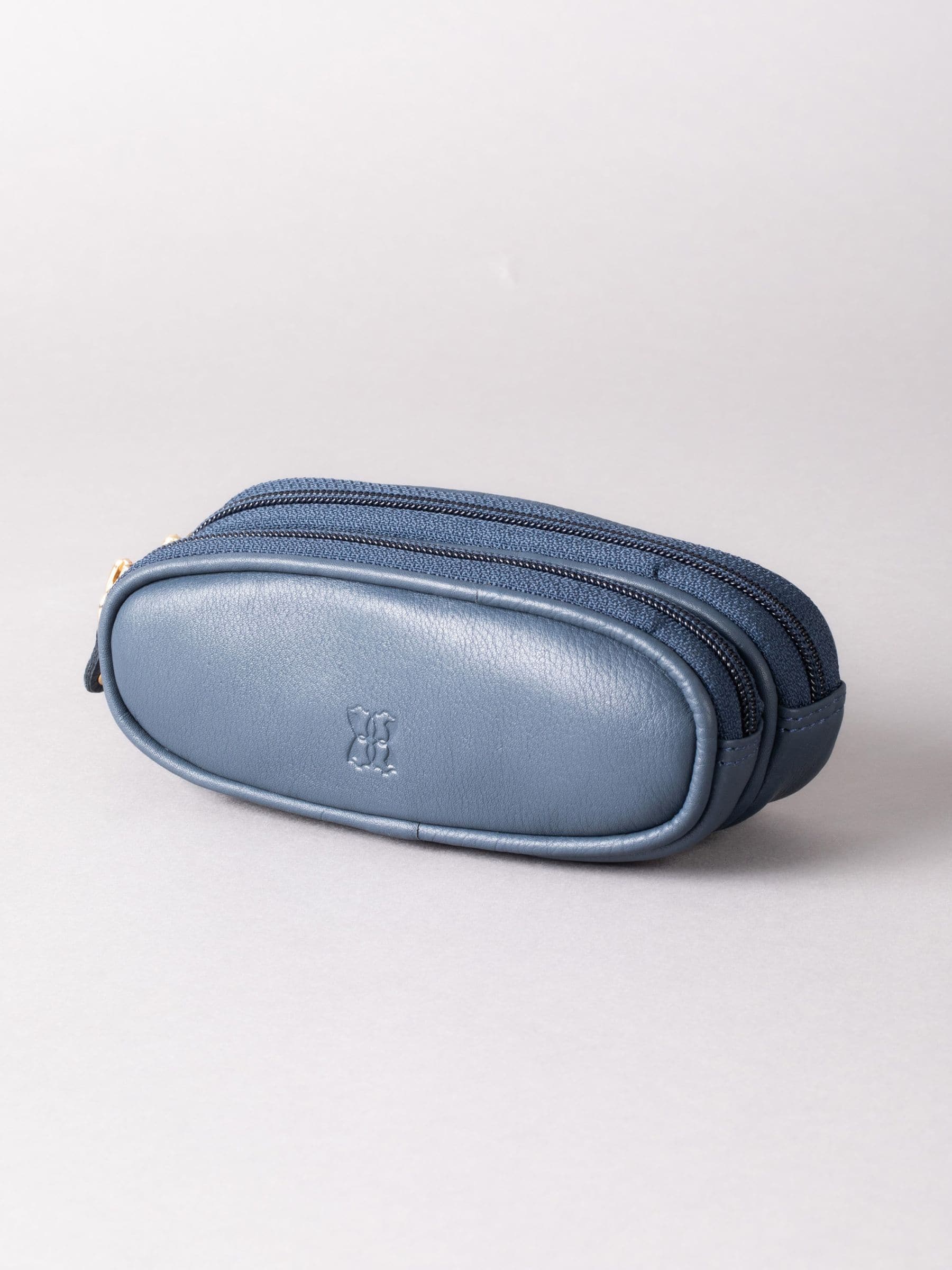 Marineblauw - Lakeland Leather dubbele brillenkoker