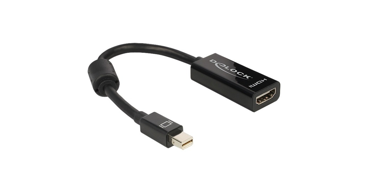 DeLOCKMini DisplayPort 1.1 > HDMI adapter  (Zwart, 12,7 centimeter)