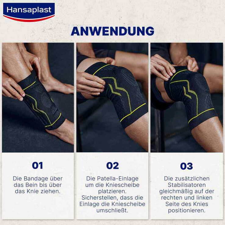 Hansaplast Sport Knie-Bandage Größe L/XL, 1 St