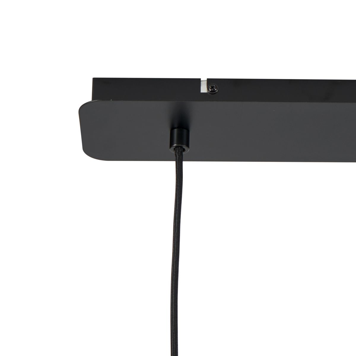 Japandi hanglamp zwart met bruine stoffen kap 2-lichts - Bida