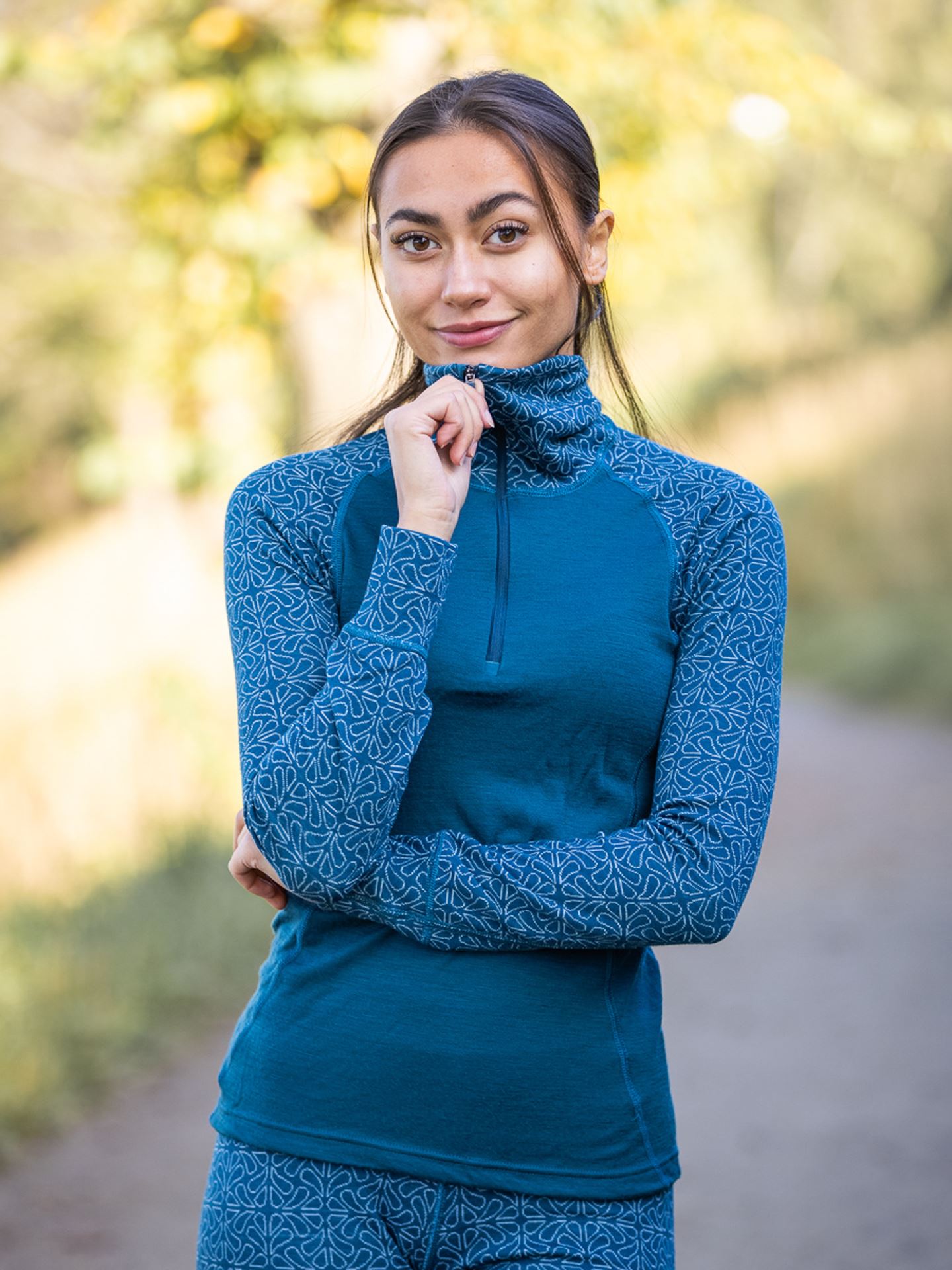 Duo Active Merino 205 Zip Neck Woman