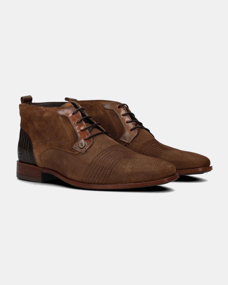 Rehab Grand Suede Hoge nette schoenen  - cognac