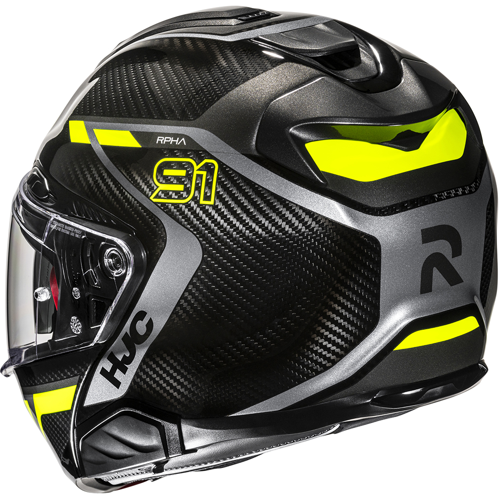 HJC - Casque RPHA 91 Carbon Lagos MC3H / Noir / Jaune